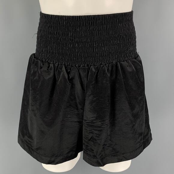 WALTER VAN BEIRENDONCK AW19 Size S Black Cotton Drip Boxer Corset Shorts - Picture 1 of 6